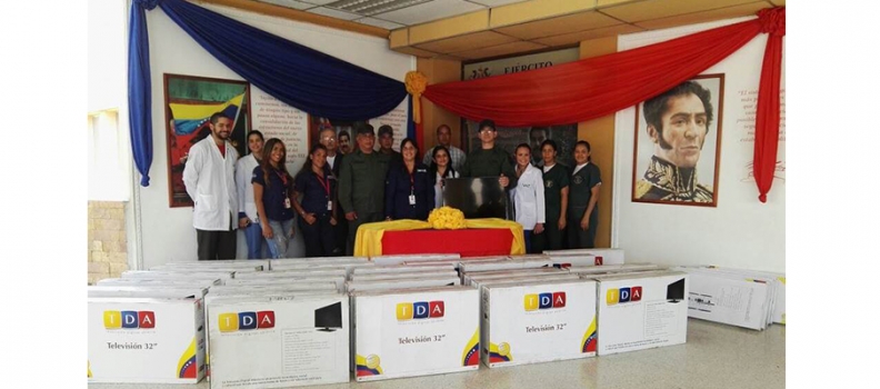 Corpovex dona televisores plasma al Hospital Militar de Maracay